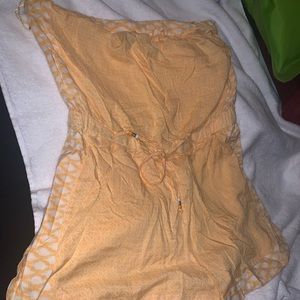 Yellow sleeveless romper